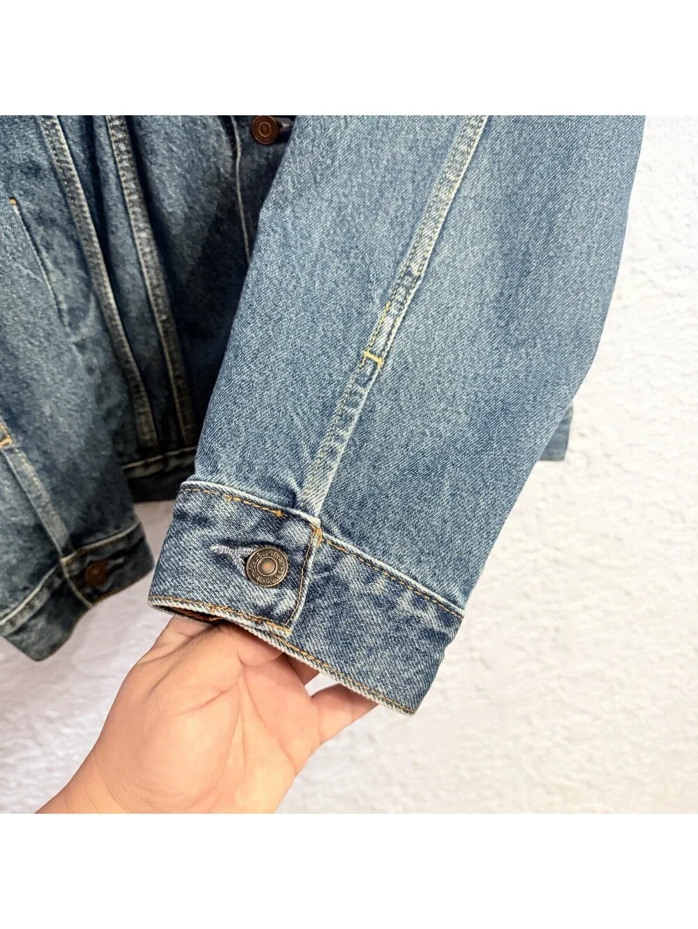 Levi Strauss Signature Men’s Trucker Jean Jacket Blue XL Button Front Pockets